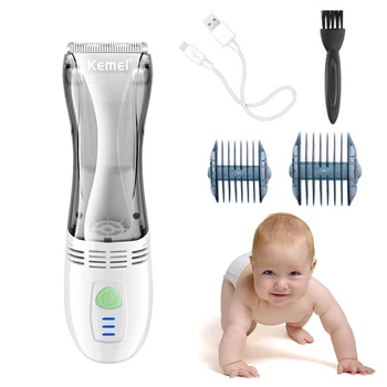 

Kemei Electric USB Baby Hair Trimmer Rechargeable Quiet Hair Clipper Kids Hair Cutting Can Suck Broken Hair Electric USB