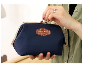 

Portable cotton cloth makeup organizer with zipper large capacity cosmetic storage lipstick perfume brush holder toiletries bag