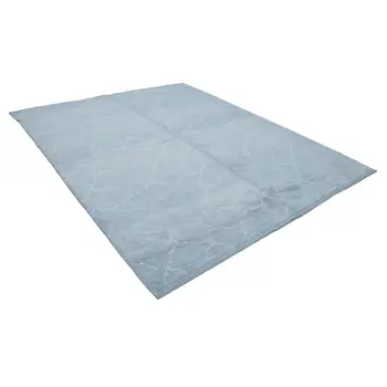 

232x276 Cm Blue Handmade Moroccan Rug-8x9 Ft