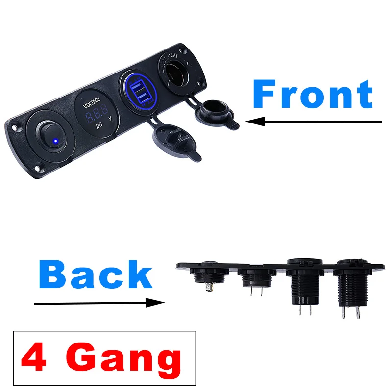 tuimelschakelaar 12v 12V 24V 6 Gang Auto Boot LED