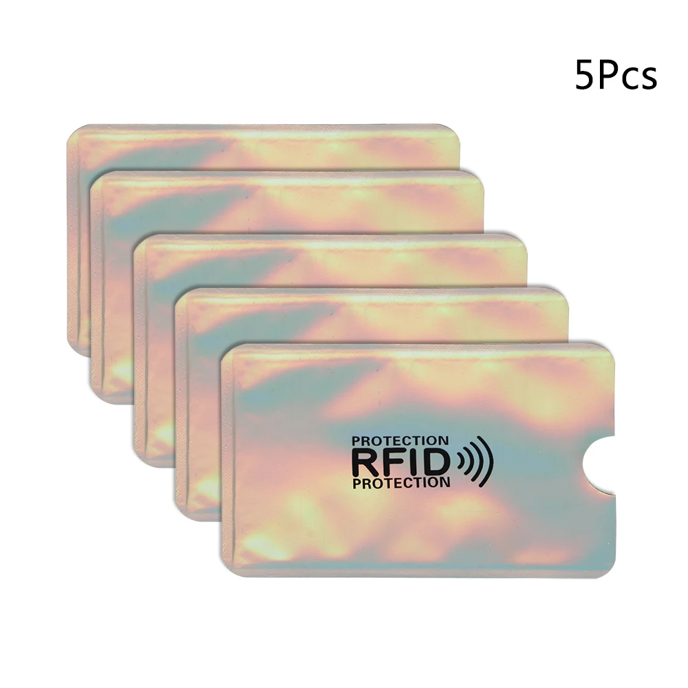 NICEYARD 9,1*6,3 см 5 шт. сумка для хранения Анти-rfid NFC протектор ID карты кредитной карты Алюминиевый Блокировка считыватель держатель для карт
