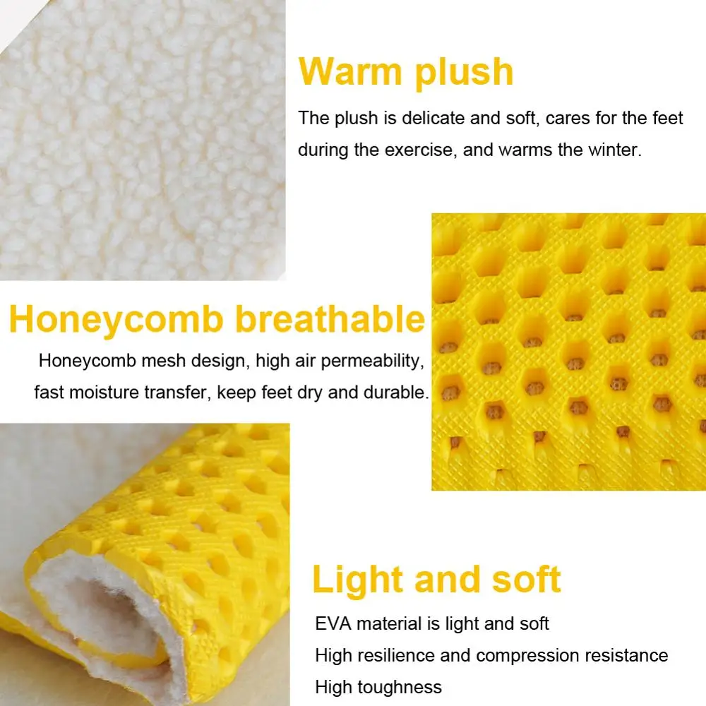 Keep Warm Heated Cashmere Thermal Insoles Thicken Soft Breathable Winter Sport Shoes Insert For Man Woman Boots Pad Sole