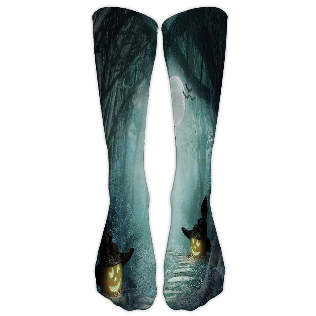 G Casual Work Business Socks 3D New Style Halloween Pumpkin Printing Women Socks Medium Sports Sock Novel Carnival Ladies Meias#Y2 - Color: G
