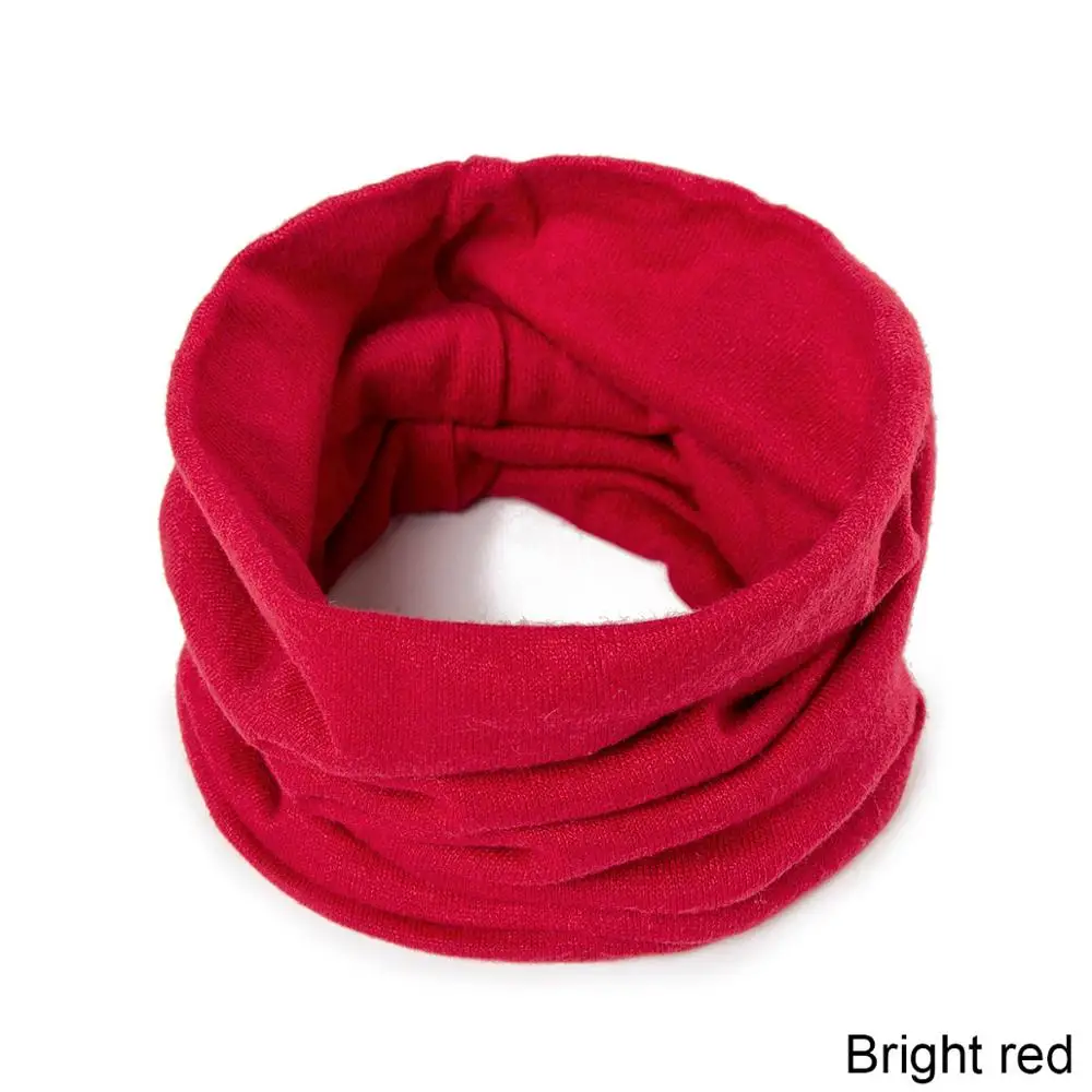 bright red REAKIDS, детские зимние шапочки, шапка для детей, теплые шапки и кепки для мальчиков и девочек, Зимняя Вязаная хлопковая детская шапка, шапочки с запахом - Цвет: bright red