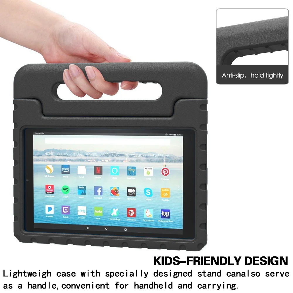 Cute Cartoon Kids Cover for Fire 7 (5th 7th 9th Gen)/HD 8 Tablet Handle Stand Funda Case for Fire HD 8 Plus (10th Gen 2020)