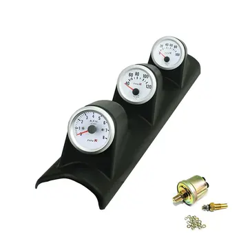 

Tachometer Water-Thermometer Precise Instrument Auto Vehicle 440 X 110 X 95mm 3 in 1 Universal Oil Pressure Gauge for Ford