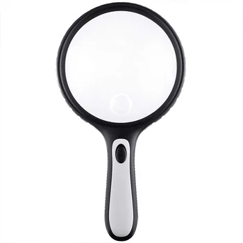 

Magnifying Glass with Light, 5.5 Inch Jumbo Lens, 2X + 10X Magnification Magnifier Glasses for Reading Close Work Coins Collecto