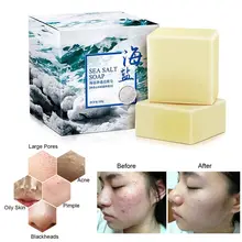100g Удаление прыщей поры, акне терапии морская соль мыло очиститель увлажняющее мыло козье молоко Уход за лицом мыть основе мыло