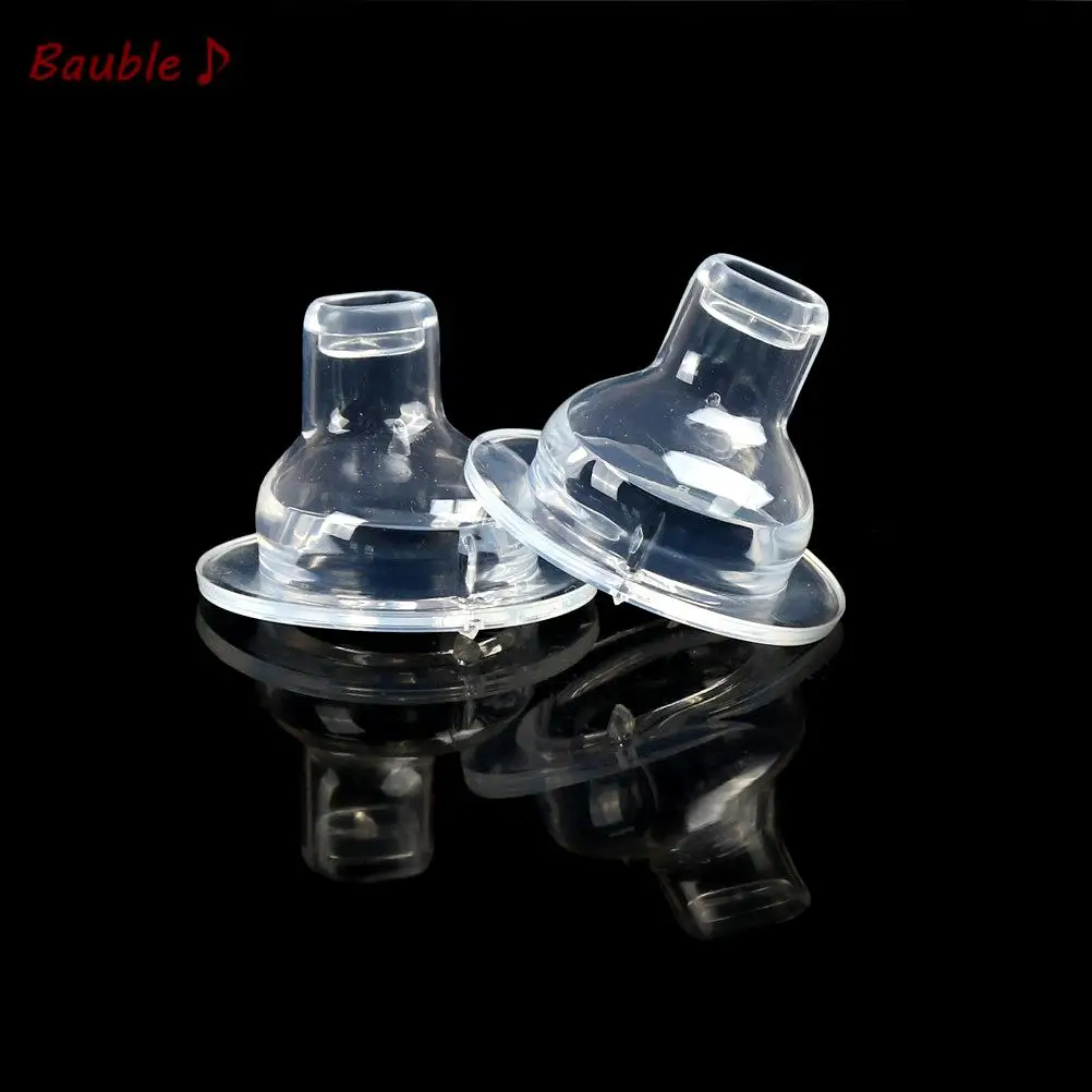 2PCS Hot Sell Baby Feeding Tools Silicone Duckbill Pacifier Wide Caliber Nipple Safety High Quality Safe material