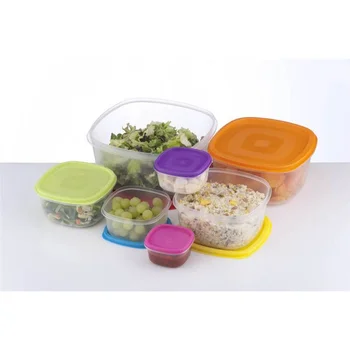 

Set 14 containers food plastic with cover multicolor
