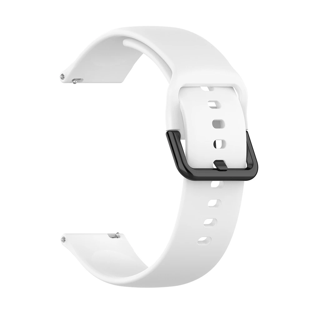 20 мм спортивный силиконовый ремешок для samsung Galaxy Watch Active gear S2 спортивный сменный ремешок для Galaxy Watch 42 мм маленький большой - Цвет ремешка: White
