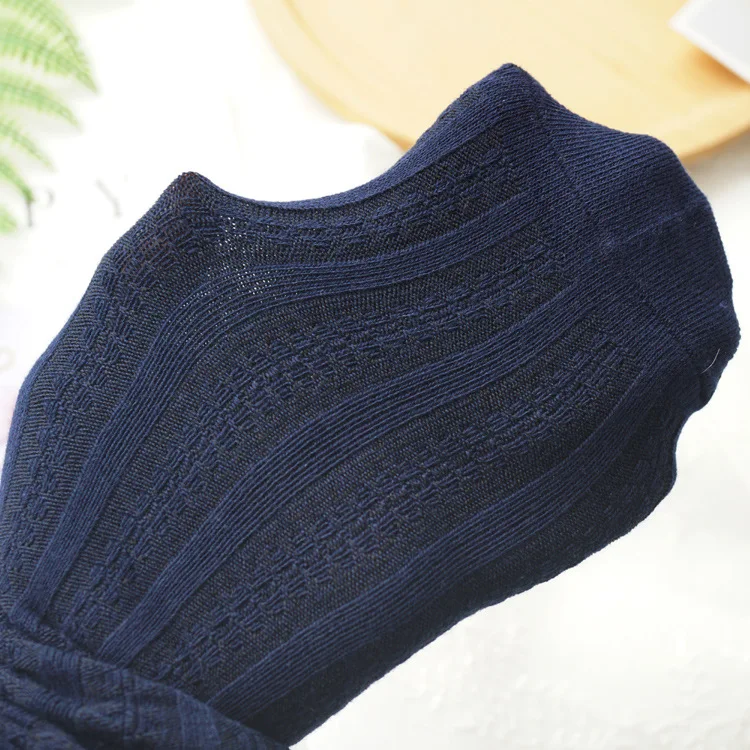 navy blue Г., новые осенние стильные вязаные колготки для девочек от 2 до 9 лет, Детские хлопковые танцевальные носки 11 цветов, теплые леггинсы колготки для девочек - Цвет: navy blue