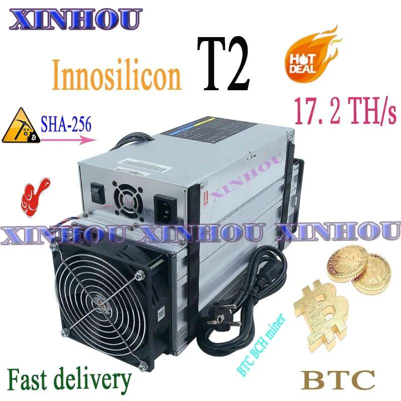 Майнер Innosilicon T2 17 2 T SHA256 BTC BCH б/у экономичный чем Antminer S9 S17 S17e T17 T17e M20S M21S M3 T2T T3