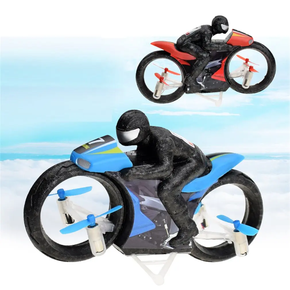 

A151 RC Motorbike Four Axis Motorcycle Vehicle Air-Ground Amphibious Mini Unmanned Aerial Vehicle One Key Roll Light Toy