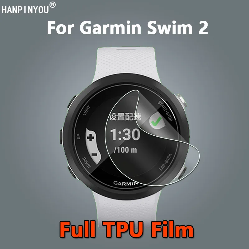 Per Garmin Forerunner 55 158 Swim 2 Smart Watch Clear Full Cover Soft Tpu Hydrogel Pellicola Salvaschermo-Vetro Non Temperato