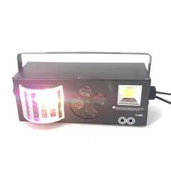 Светодиодный сценический светильник DJ Disco light 60 Вт светодиодный Gobo + светодиодный стробоскоп + лазер + светодиодный эффект бабочки 4в1 свет