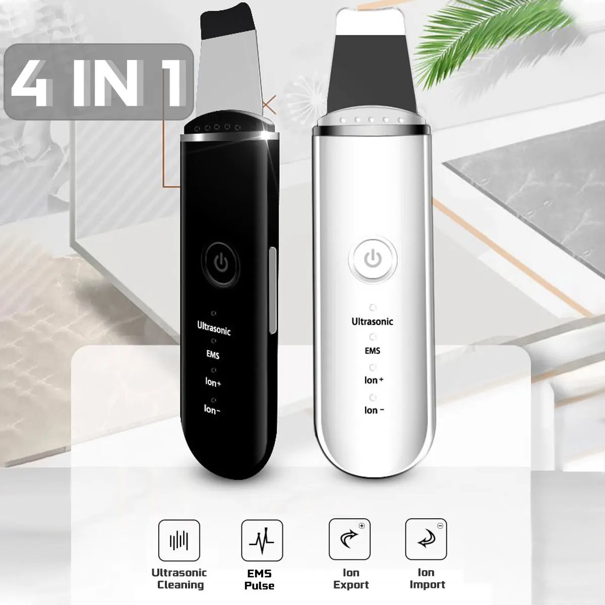 

Ultrasonic Deep Face Cleaning Machine Skin Scrubber Remove Dirt Blackhead Reduce Wrinkles and spots Facial Cleaner Lifting