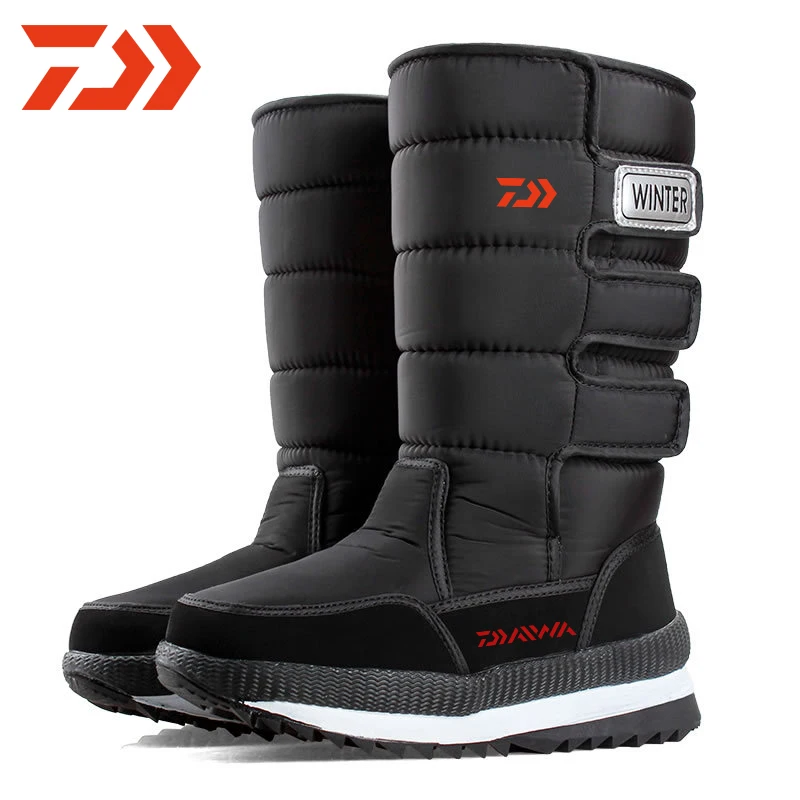 Daiwa 2021 Camouflage Snow Boots Platform Men Winter Fishing Shoes High Quality Warm Non-slip Waterproof for -40 Degrees | Спорт и