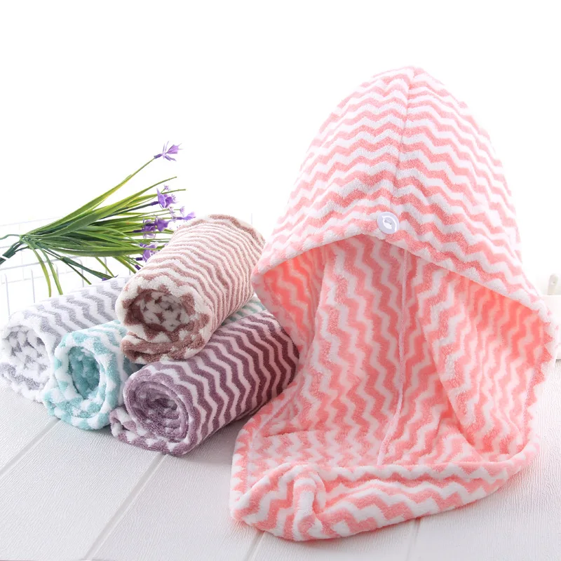 

Soft Shower Cap Hat Microfiber Quick Drying Lady Bath Towel Simple Stylish Comfortable Bath Towel Hair Dry Wrap Bathing Tools