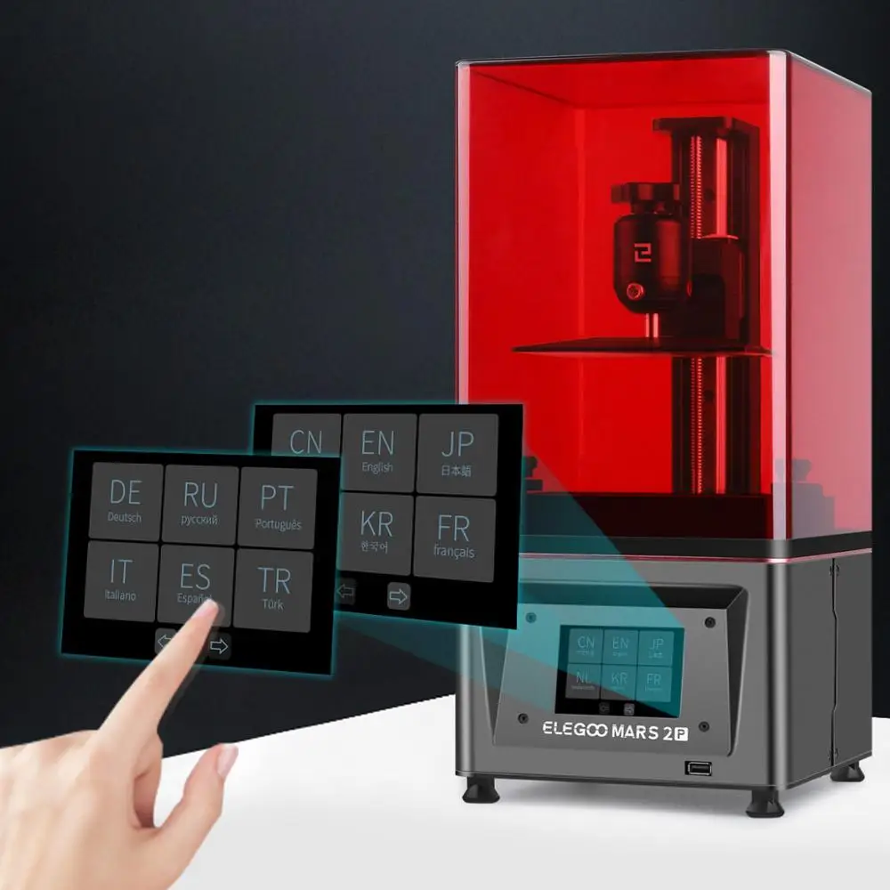 ELEGOO MARS 2 PRO Mono SLA 3D Printer UV Photocuring LCD 3D Printer ... - ELEGOO MARS 2 PRO Mono SLA 3D Printer UV Photocuring LCD 3D Printer With 6 Inch