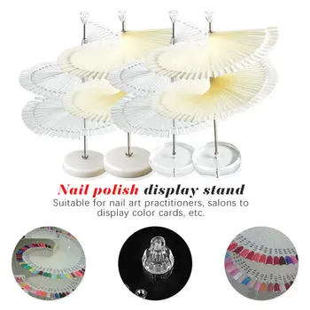 

120 Stick Tips Nail Art Display Stand Rack Showing Shelf Tool Clear Natural Color 3D Practice False Nail UV Gel Polish Tool