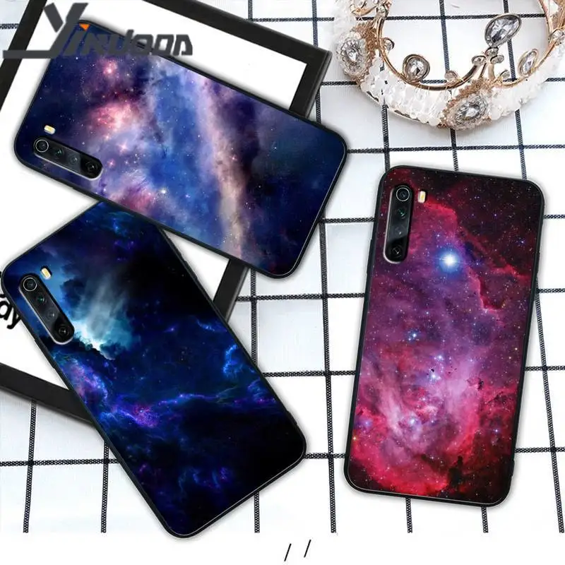 Yinuoda Galaxy Space черный мягкий чехол для телефона xiaomi redmi 4X 5 plus 6 6A 7 7A 8 8A 9 note 4 T pro max funda |