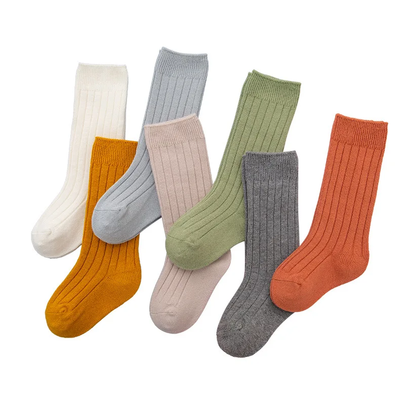 

Baby Socks Boys Long Girls Knee-Length Solid Color Long-Tube Cotton Soft Breathable Comfortable Warm Leisure Children's Socks