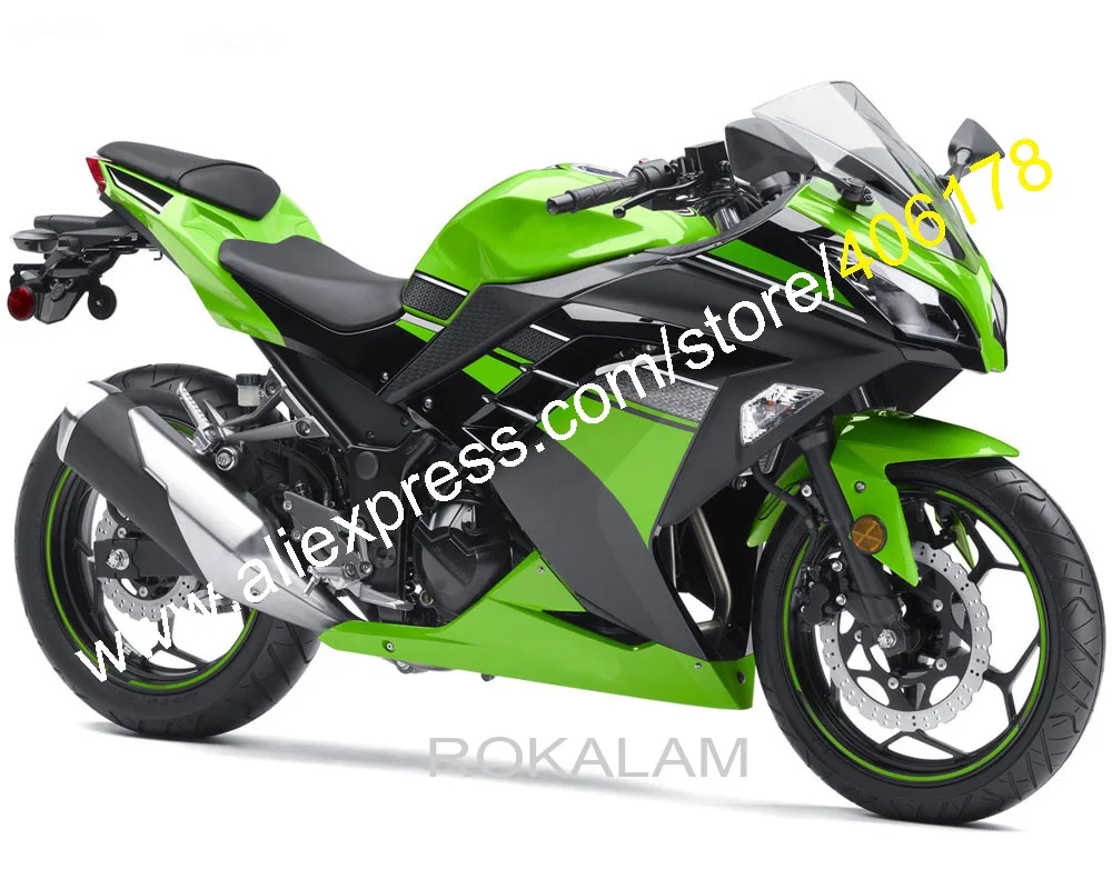 Обтекатели для мотоциклов Kawasaki Ninja 300R 2013 2014 2015 2016 EX300 Ninja300 EX 300 Зеленые Черные
