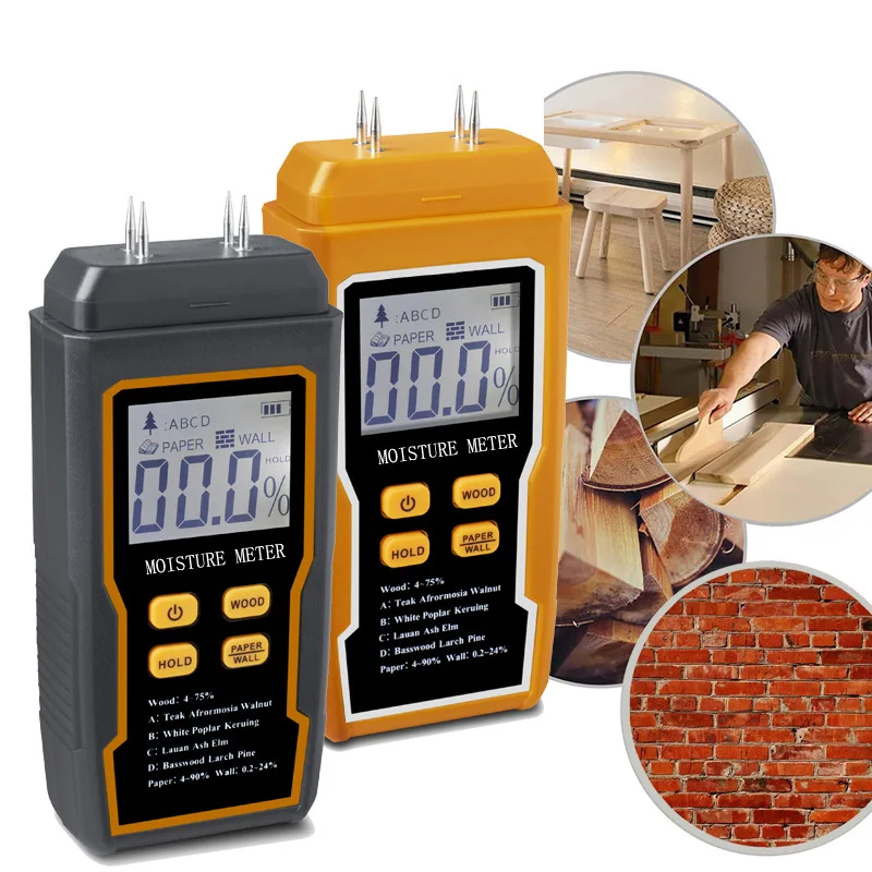 Digital Wood Moisture Meter Measuring Instrument Paper Wall Moisture Content Tester For