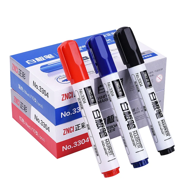 

1 Pc Double-headed note pen Whiteboard Pen Erasable Writing Whiteboard Marker Special Pen Red Blue Black Water-based Pen