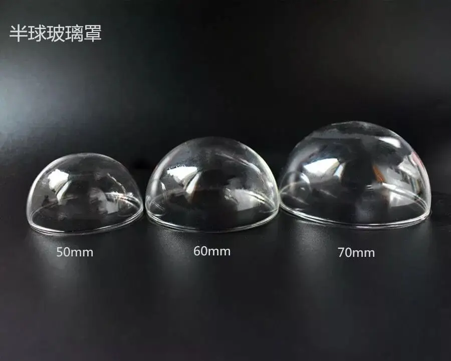 50 60 70mm Hemisphere glass dome cover big glass half bottle clear half round bottle globe bubble vial pendant