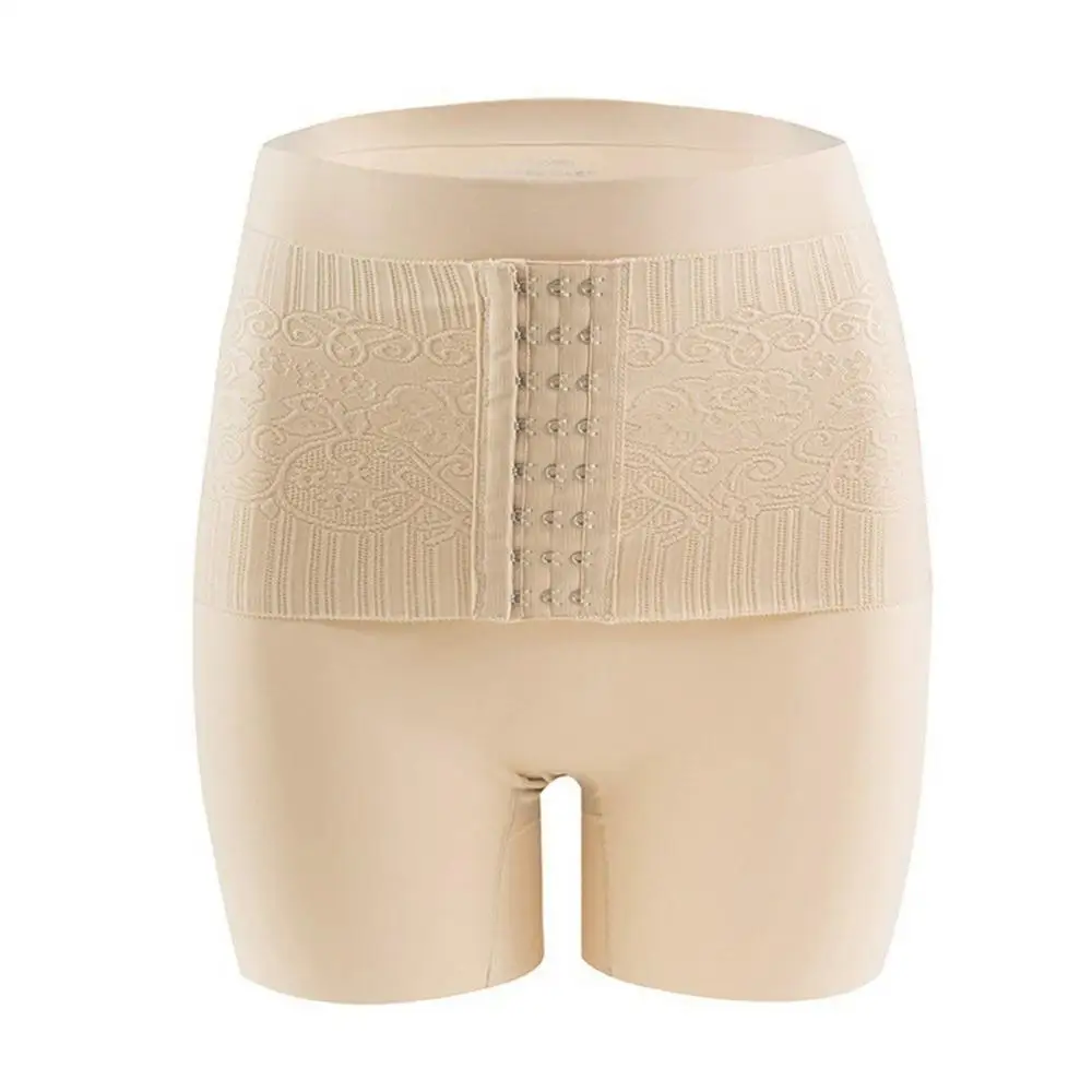 

Woman Shaping Pants Female Breasted Breathable Thin Section High Waist Seamless Shaped Hip Safety Underwear Ice Silk Shapers