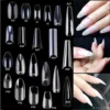 500pcs Coffin False Nail Tips: Clear XXL Gel Tips