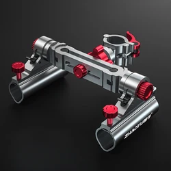 Premium Aluminum Alloy Fishing Rod Stand - Adjustable Support Holder (Silver)