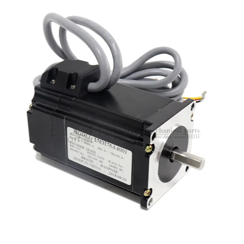 57EH76A4001+ HBS57 гибридный шаговый сервопривод с ЧПУ Nema23 замкнутый контур 1.8N.m Серводвигатель шаговый двигатель 76 мм
