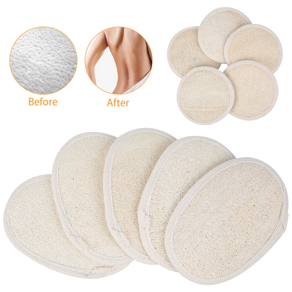 5 шт. натуральные отшелушивающие перчатки Luffa для лица дисковые подушки кожи