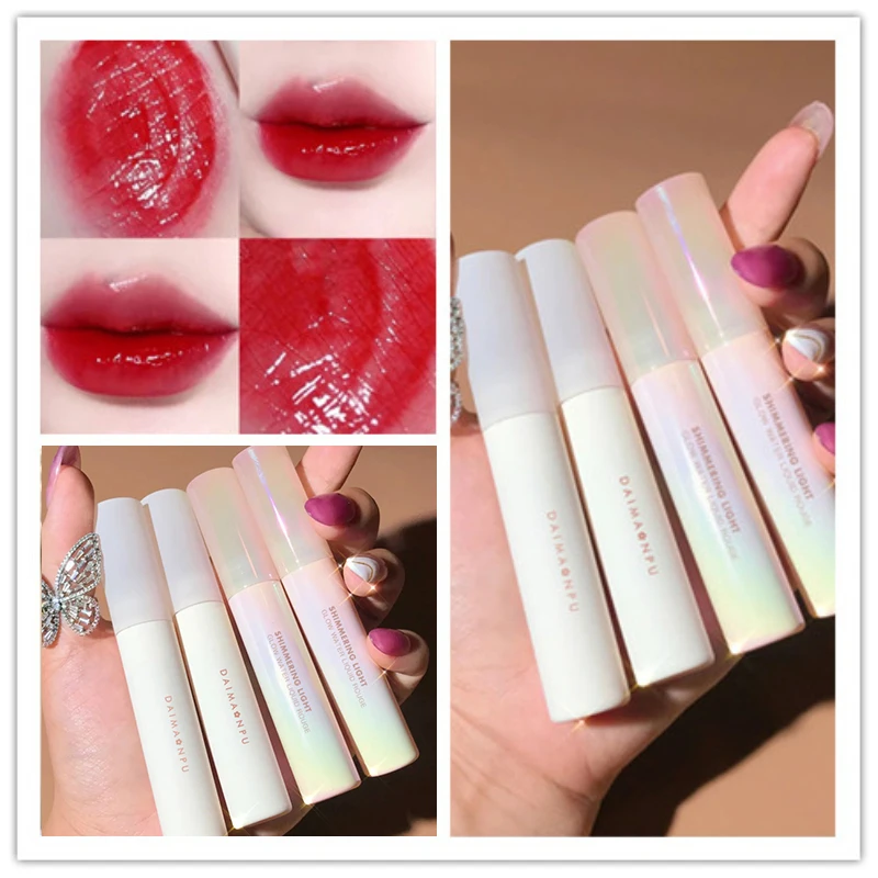 6 Colors Small Milk Tube Shimmer Lip Glaze Mirror Toot Lip Auror