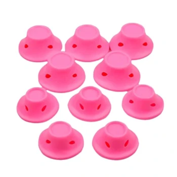 

10pcs Magic Hair Care Rollers For Mushroom Curlers Sleeping No Heat Soft Rubber Silicone Hair Curler Twist Hair Styling Diy Tool