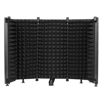 

Sound Absorber Desktop Foldable Portable Filter Microphone Isolation Shield Professional ABS Adjustable Angle Windscreen