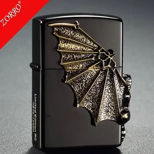 ZORRO старинная Зажигалка Мини для сигарет керосин бензин масло бензин Многоразового кремень высокое качество