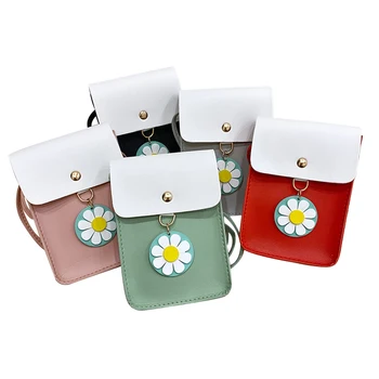 

Women Small Crossbody Bag Fashion Shoulder Bag Lightweight Cell Phone Purse with Flower Pendant