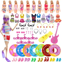 Vêtements de poupée barbie, ensemble de 32 pièces, maillot de bain, ensemble de jeu pour poupée barbie de 11.8 pouces, BJD de 30cm, jouets pour fille, accessoires de poupée, cadeau de noël