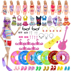 Vêtements de poupée barbie, ensemble de 32 pièces, maillot de bain, ensemble de jeu pour poupée barbie de 11.8 pouces, BJD de 30cm, jouets pour fille, accessoires de poupée, cadeau de noël 