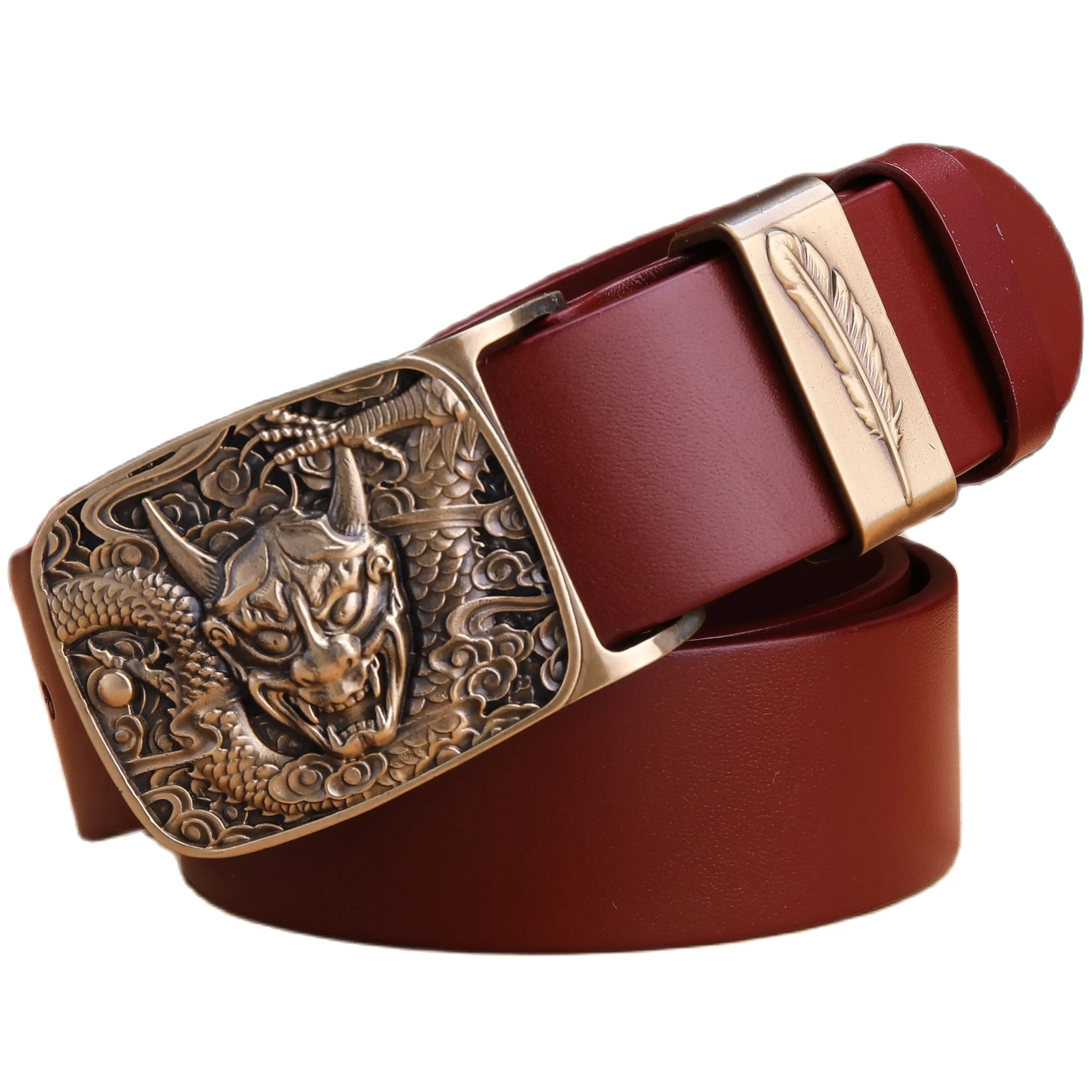 2022 designer belt men high quality belts for men leaf flower dragon