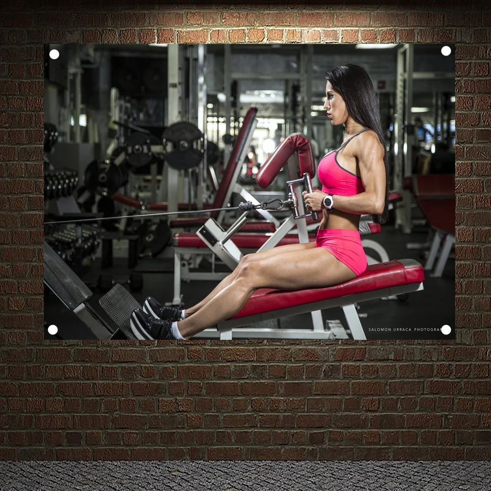 

Fitness Beauty Motivational Workout Posters Exercise Bodybuilding Banners Flags Wall Art Canvas Painting Tapestry Gym Home Decor