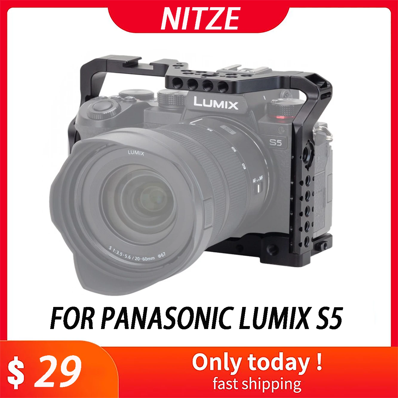 Tanie Klatka kamery NITZE do PANASONIC LUMIX S5 - TP-LS5 klatka kamery wideo