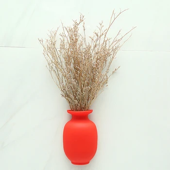 

2PCS Traceless paste vase Glass wall Silicone sticker small vase Magic wall hanging colorful vase Creative wall sticker vase