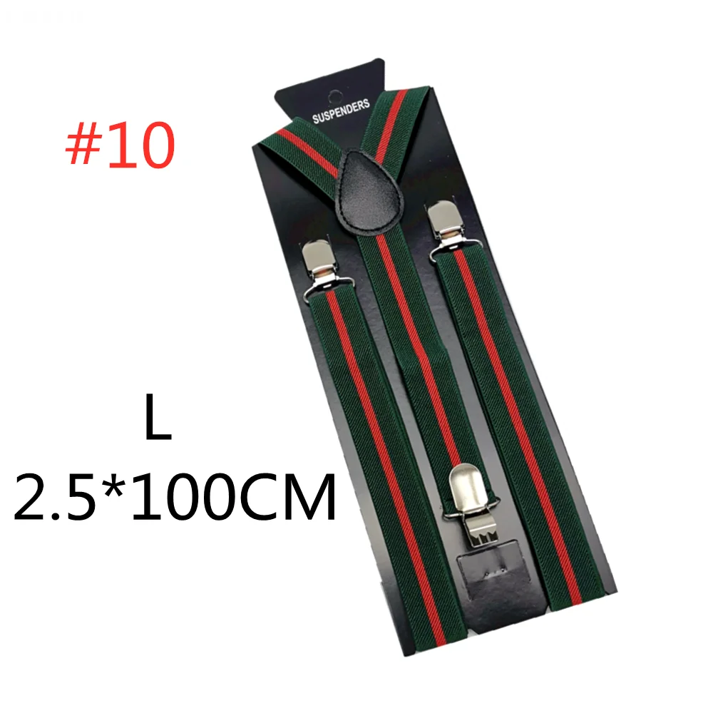 Color 10-100cm Новинка; подтяжки для мужчин, женщин, мальчиков и девочек; цвет красный, белый, Радужный; разноцветные подтяжки в полоску; подтяжки для взрослых и детей; Y-back; подтяжки - Цвет: Color 10-100cm