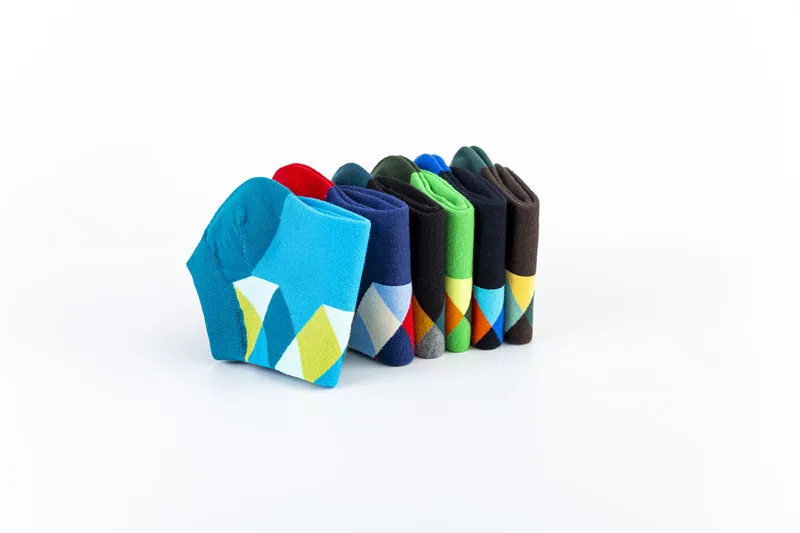 LIONZONE мужские деловые невидимые носки-лодочки, геометрические треугольные ромбовидные прямоугольные черные носки с квадратным блоком, EUR40-46