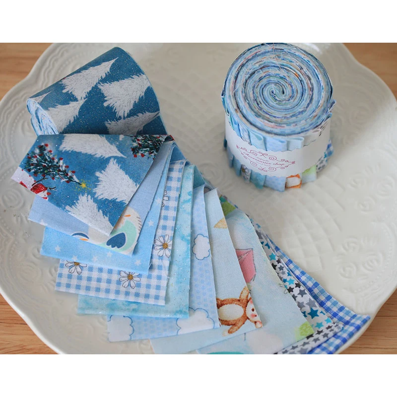 Dailylike Jelly Roll Quilting Fabric Cotton Strips Strip Patchwork Cloth 10pcs / roll | Дом и сад